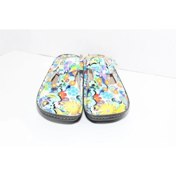 Alegria Donna Hippie Chic Psychedelic Slides Floral Slip On Clogs Shoe 36 H14430 - Picture 7 of 12